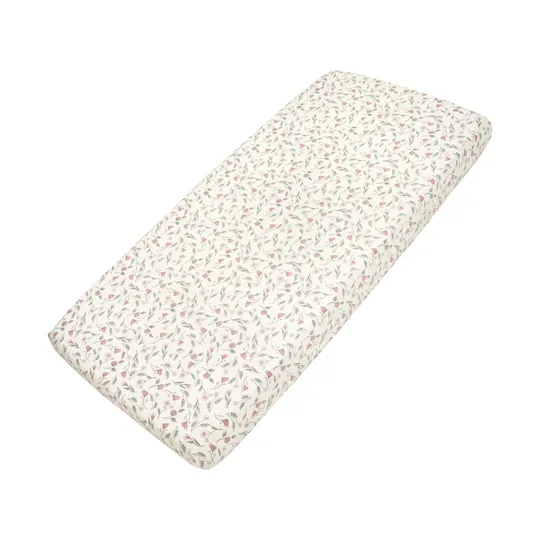 Meyco Flower Spannbettlaken - 70 x 140/150 cm - Jersey - Rosa