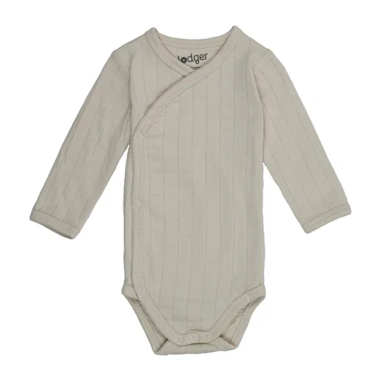Lodger Solid Wickelbody Langarm - Gr. 56 - Birch