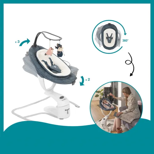 Babymoov Swoon Motion Schaukel Blue Petal