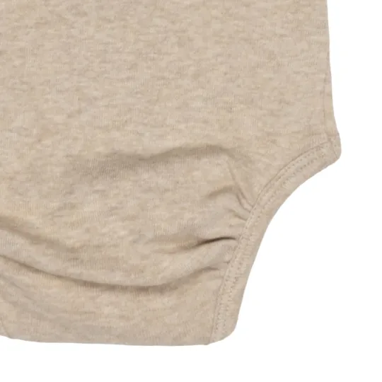 Lodger Wickelbody Langarm - Größe 68 - Melange Beige