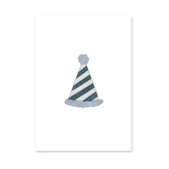 Studio Jans Postkarte – Partyhut – Blau