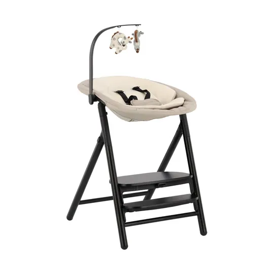 Qute Hochstuhl & Wippe - Q-Sittle - Full Black/Clay/Sand