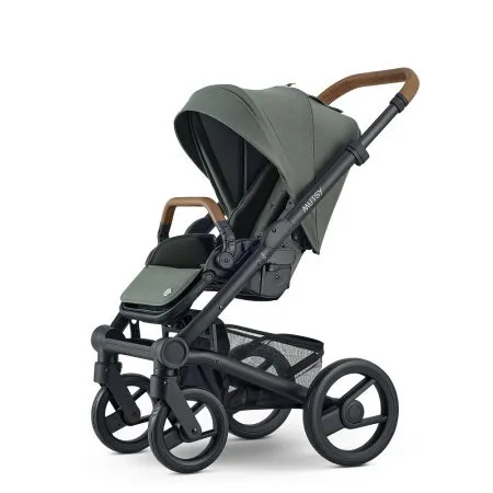 Mutsy Nio Kinderwagen - Black Frame - Sea Green / Cognac