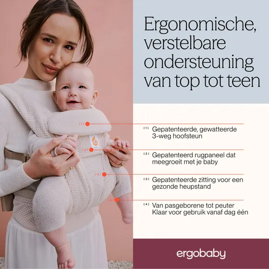 Ergobaby Omni Deluxe Mesh Babytrage - Soft Olive
