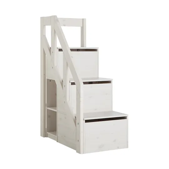 LIFETIME Kidsrooms Treppe/Bücherregal für Halbhochbett Whitewash