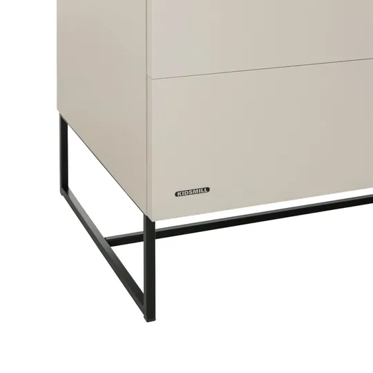 Kidsmill Intense II Kommode 3S Matt Oatmeal - Schwarz - Matt Oatmeal