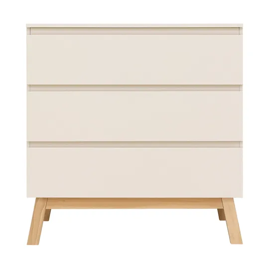 Bopita Saba Babyzimmer – Dune / Natur – Babybett 60x120 cm + Kommode + 2-türiger Kleiderschrank