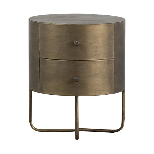 BePureHome Glossy Schränkchen - Metall - Antik Messing