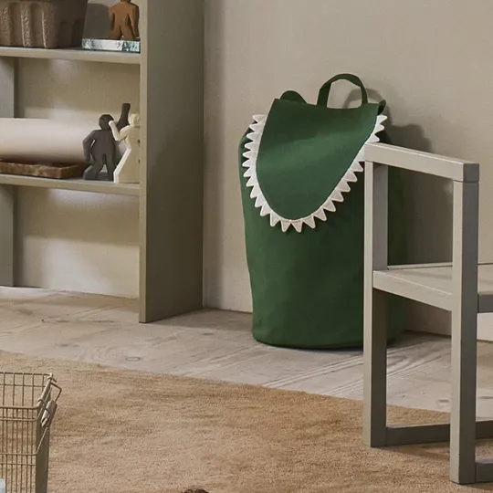 Ferm Living Aufbewahrungskorb Krokodil - Artichoke Green