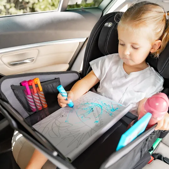 Yrda Travel Tray Reisetisch für Kinder - Faltbar - Schwarz