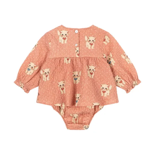 Konges Sløjd Elin Babybody  - Ciao Miao Rose - 3 Monate