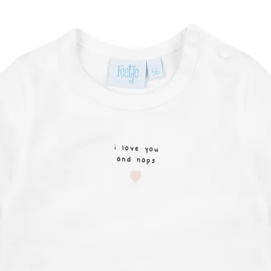 Feetje To The Moon Dots T-Shirt Langarm Weiß Gr. 74