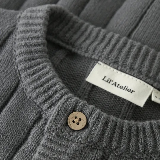 Lil' Atelier Poppy Seed Knit Cardigan - Gr. 74