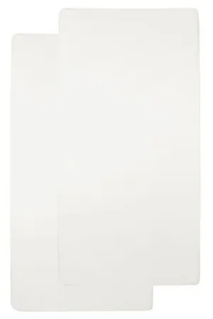 Meyco Baby Uni Spannbettlaken Wiege - 2 Stück - 40 x 80/90 cm - Jersey