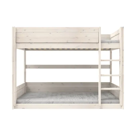 LifeTime Etagenbett – Niedrig – Rolllattenrost – White-Wash