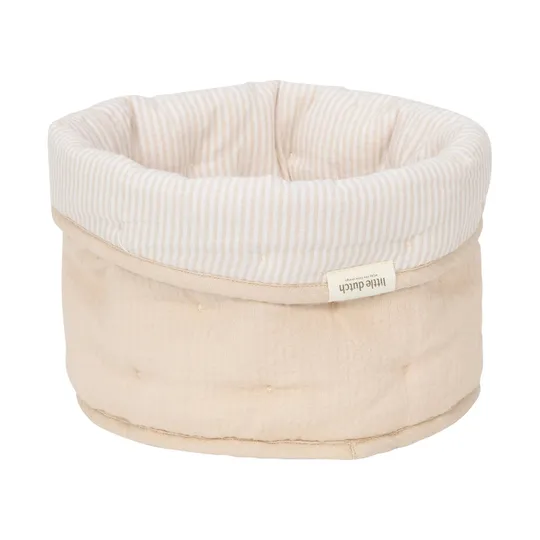 Little Dutch Kommodenkörbchen Klein – Pure – Soft Beige Stripe – 20 x 15 cm