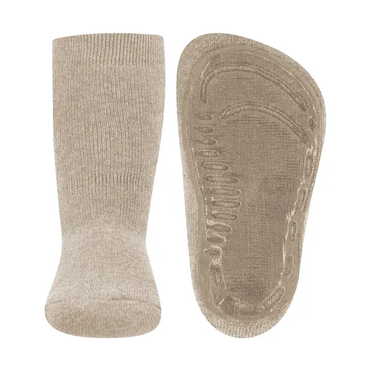 Ewers Anti-Rutsch Socken Beige Melange - Gr. 19 / 20