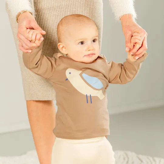 DAY T-Shirt Langarm – Mokka – Gr. 50/56