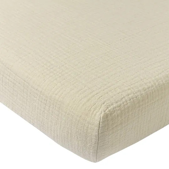 Meyco Baby Hydrophiles Spannbettlaken für Wiege - Uni - Soft Sand - 40x80 cm