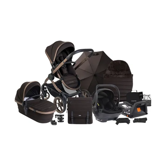 iCandy Peach 7 Kinderwagen 3-in-1 - Inkl. Bundle und Cocoon Black - Pecan