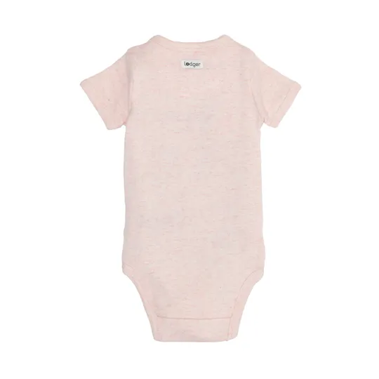 Lodger Babybody Kurzarm - Melange - Größe 74 - Tan