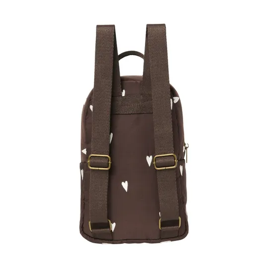 Studio Noos Mini Rucksack - Puffy - Brown Hearts