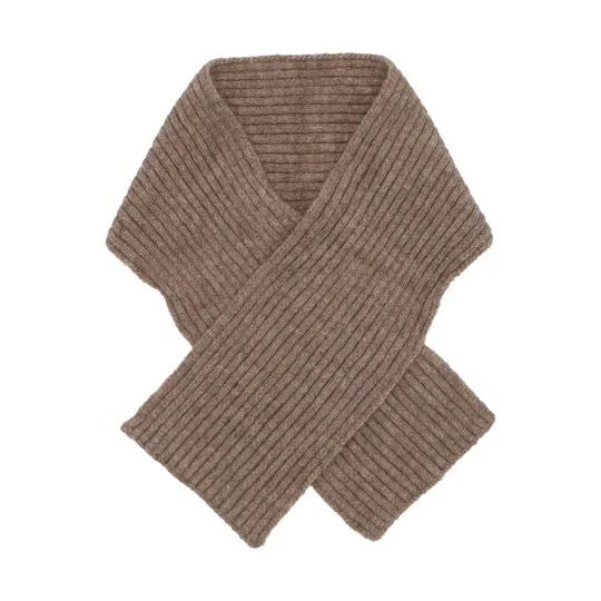 Puck Strickschal – Taupe Melange