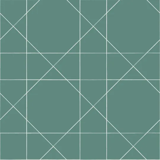 Estahome Graphische Linien I – 0,53 x 10,05 m – Graues Meergrün
