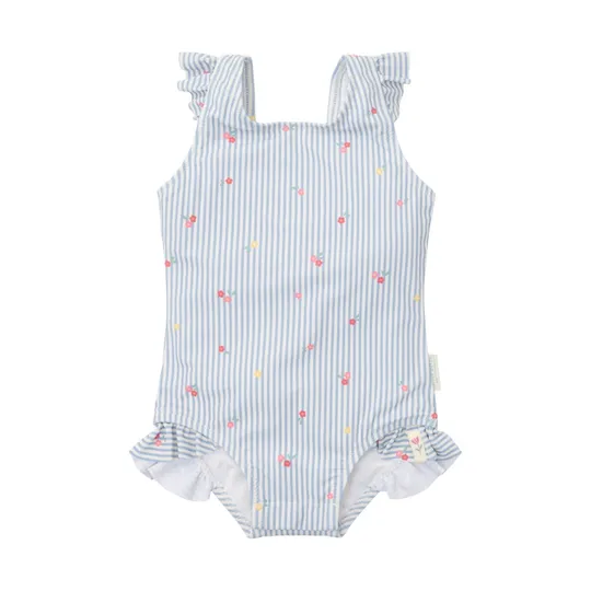 Little Dutch Badeanzug - Sunny Flowers - Größe 86/92 - Blue