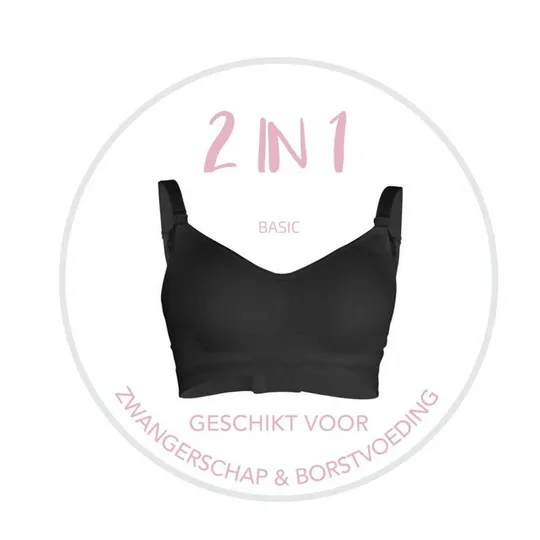 Carriwell nahtloser Still-BH Schwarz Gr. M