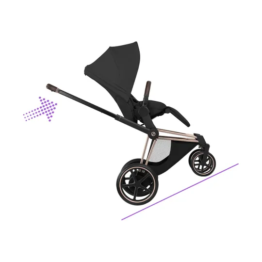 Cybex Kinderwagen 2-in-1 - e-Priam 5 Style - Rosegoldenes Gestell