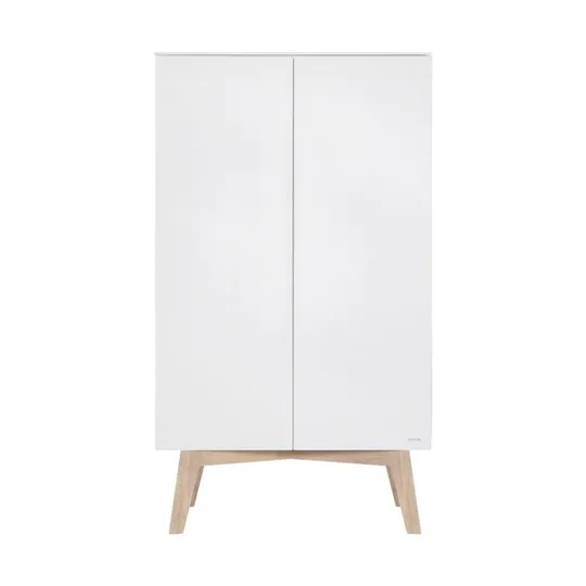 Kidsmill Sixties Jugendzimmer Mattweiß / Natur – Bett 90 x 200 cm – Schreibtisch - Schrank 2-Türig