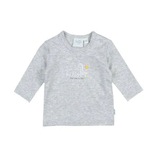 Feetje Hello Sunshine T-Shirt Langarm Grey Melange Gr. 74