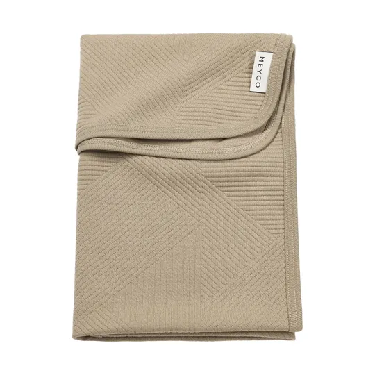 Meyco Strickdecke – Pure – 75 x 100 cm – Jacquard – Taupe