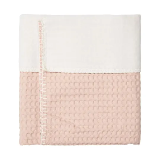 Koeka Amsterdam Wafel Bettdecke - Cotton Fleece - Rosa Salt