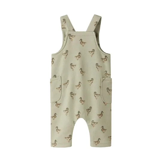 Lil' Atelier Moss Gray Latzhose - Größe 74 - Grün