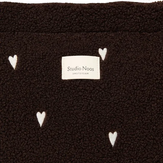 Studio Noos Teddy Hearts Wickeltasche - Chocolate