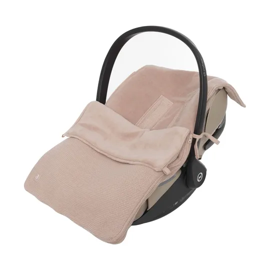 Jollein Fußsack Gruppe 0+ 3/5 Punkt Gurt - Basic Knit - Wild Rose