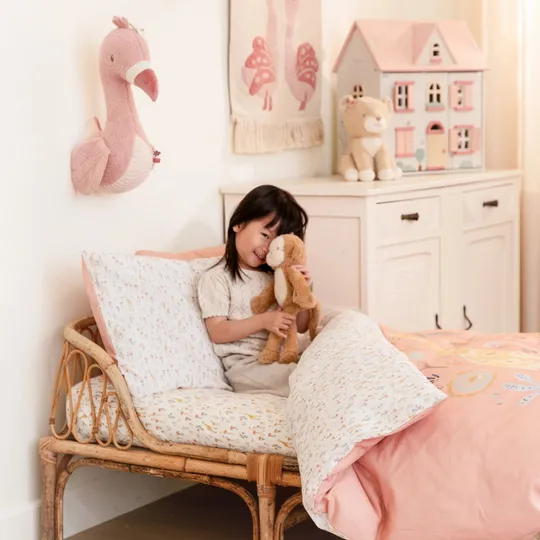 Little Dutch Blooming Safari Bettbezug - 120 x 150 cm - Rosa