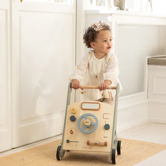 Sebra Activity Walker Car, Wooden