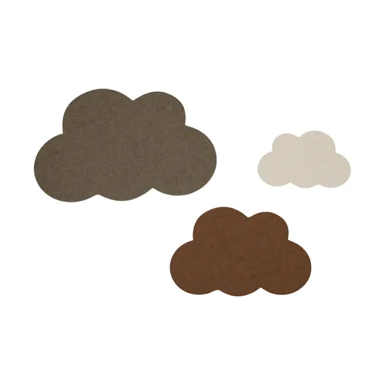 KidsDepot Beau Wolken Set von 3 - Wanddekoration