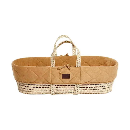 Snuz Natural Knitted Moses Wiege mit Matratze Honig