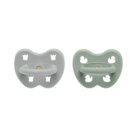 Hevea Schnuller Orthodontisch - 3-36 Monate - 2 Stück - Gorgeous Grey / Sage