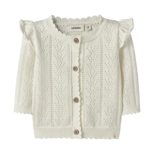 Lil’ Atelier Strickweste  - Größe 62 - Coconut Milk