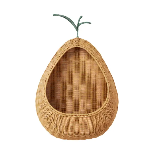 Ferm Living geflochtener Aufbewahrungskorb Birne– Natur