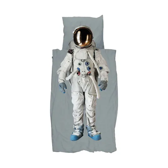 Snurk Bettbezug – Astronaut – 140 x 200/220 cm – Grau