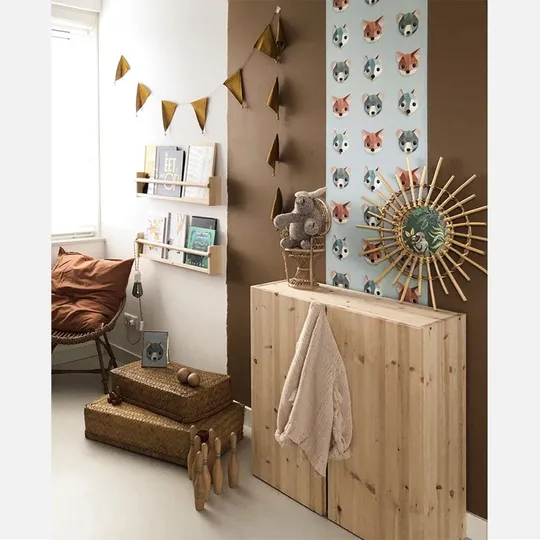 Studio Ditte Waldtiere Tapete Eisblau