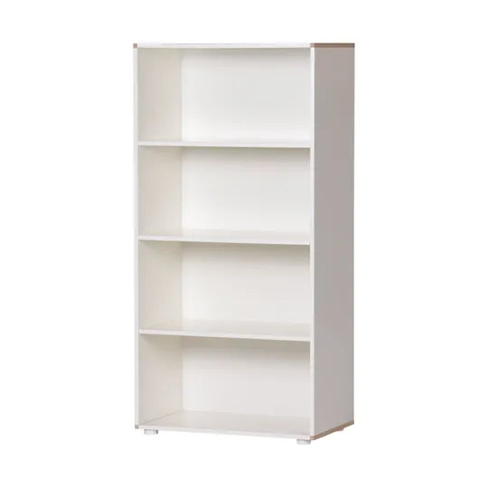 Manis-h Bücherregal mit 3 Regalen Schneeweiß