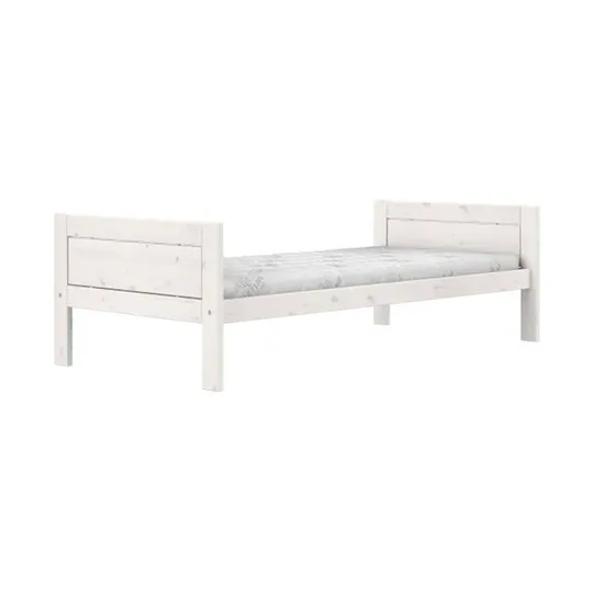 LIFETIME Einzelbett - Premium Lattenrost- 90x200 cm - White Wash