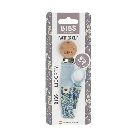 BiBs X Liberty Camomile Lawn Schnullerkette - Baby Blue